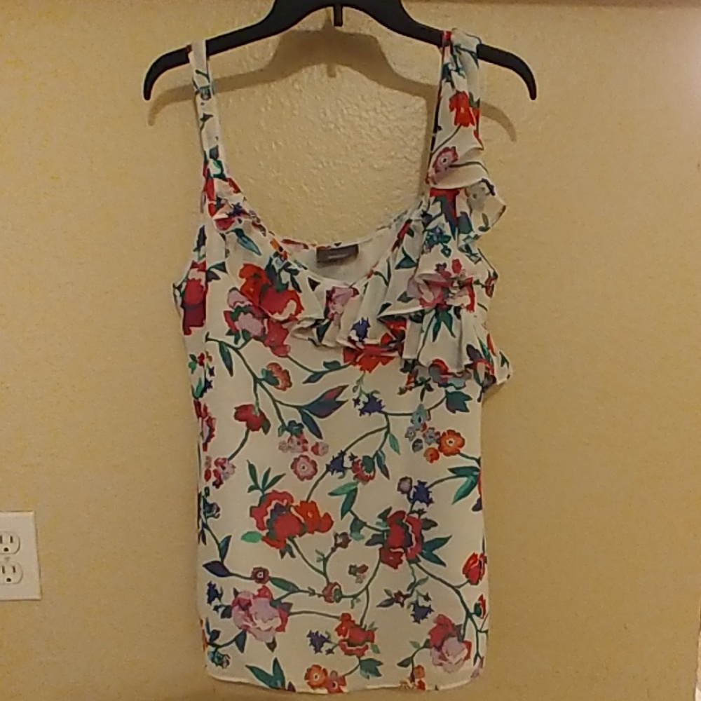 White top with floral pattern